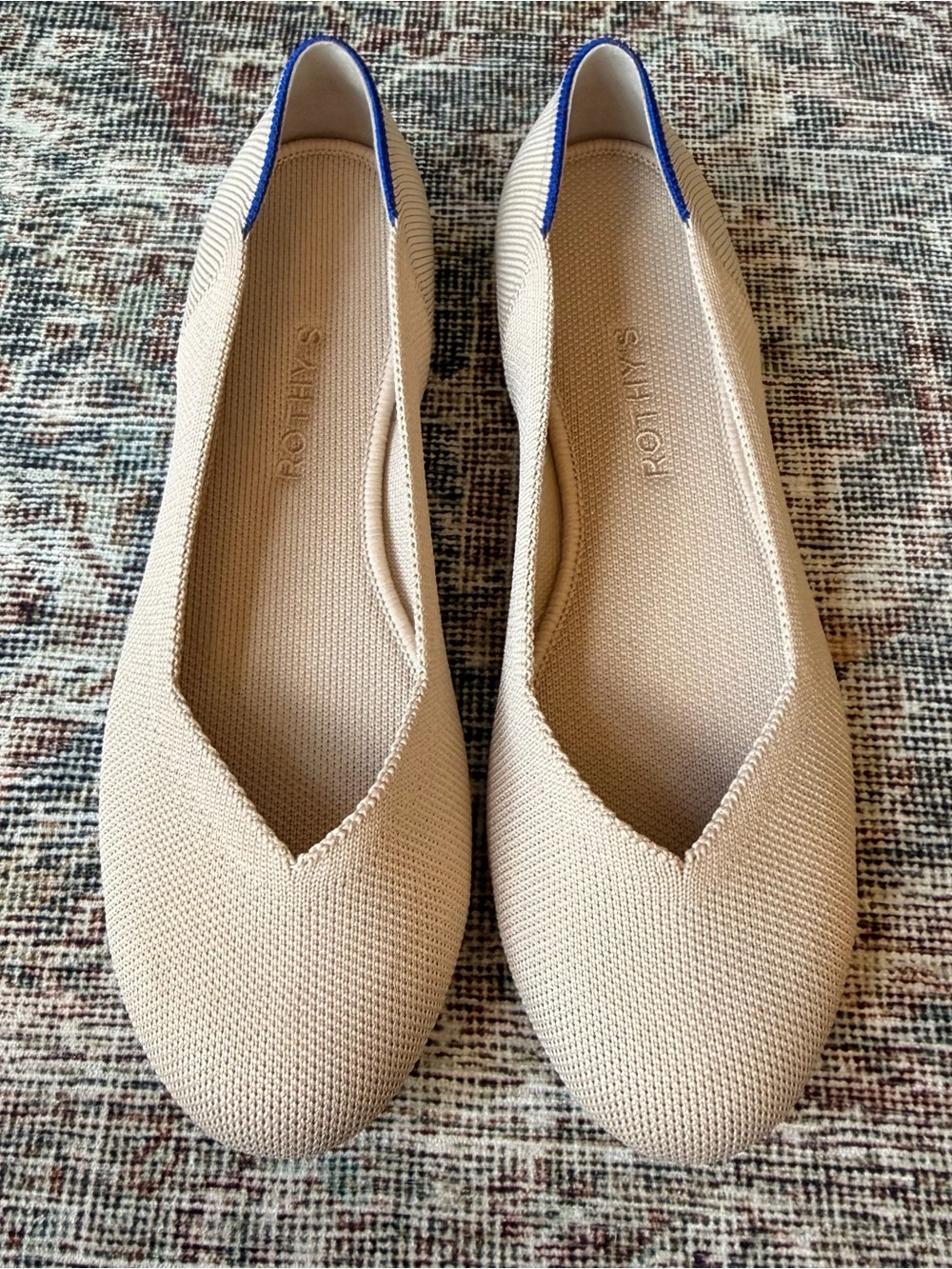 Rothy’s The Flat Round Toe Ecru Shoes